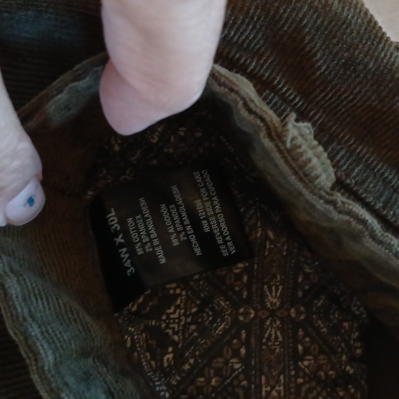 GUC Weatherproof Men's Brown Corduroy Pants Size 34x30 - Picture 4 of 6